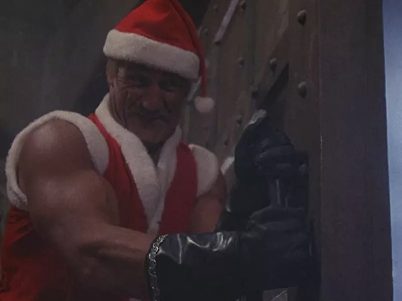 Santa using his great strength