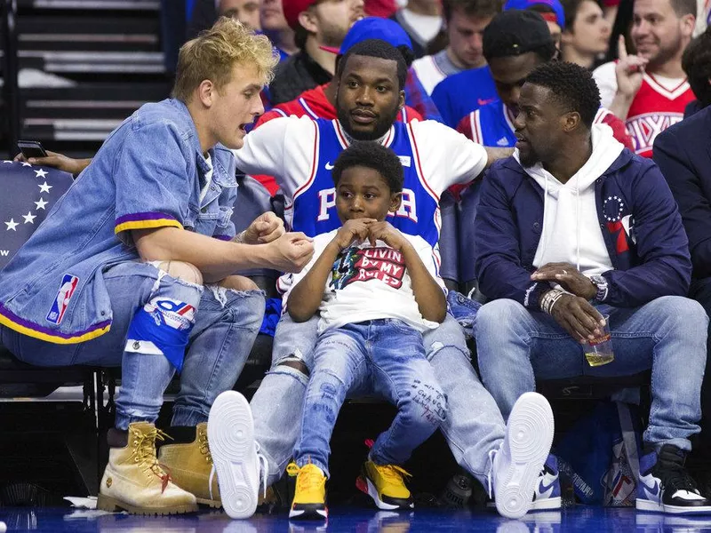 Jake Paul, Meek Mill and Kevin Hart