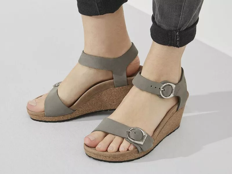 Birkenstock olive wedge sandal