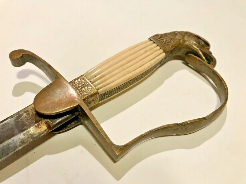 19th-Century American Eagle Head Officer Pommel Sword