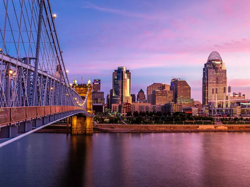 Cincinnati Skyline at sunset