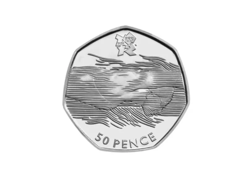 2012 U.K. Olympic Swimming 50p