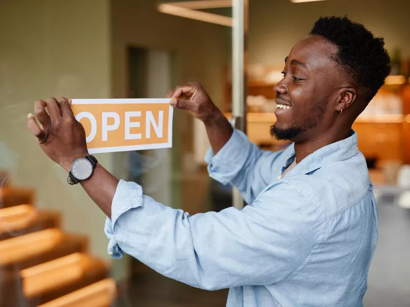 Young Black businessman