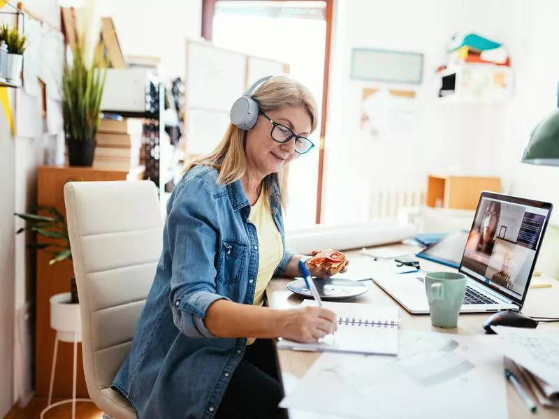 Woman learning new skills