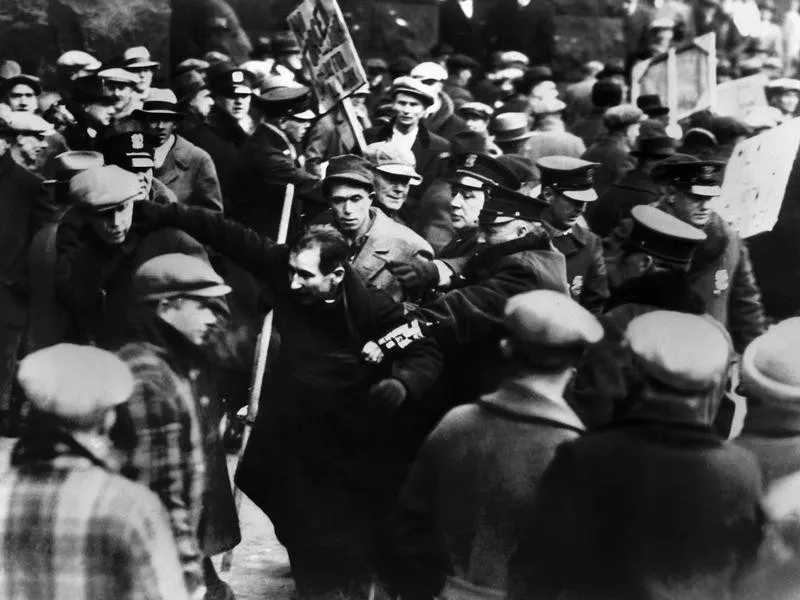 Hunger marchers during the Great Depression