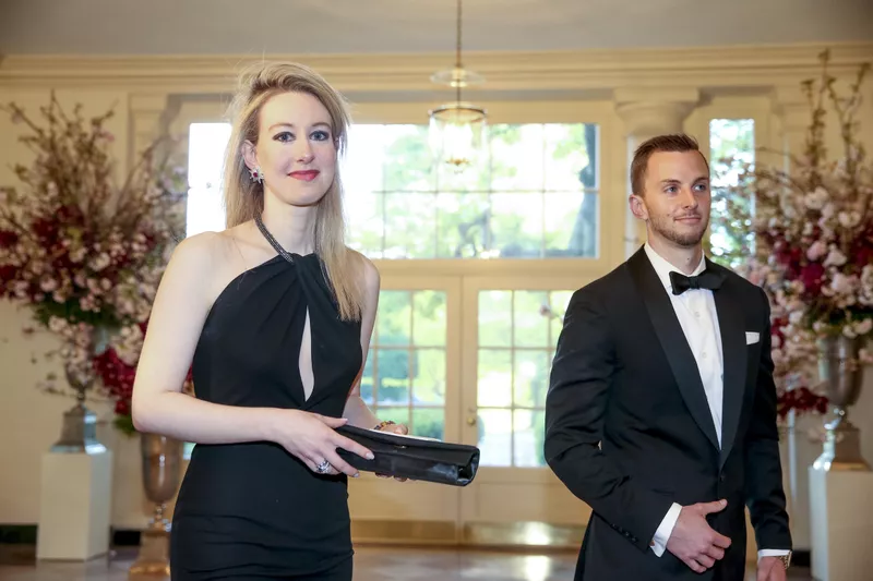 Elizabeth Holmes at the White House for a state dinner in 2015