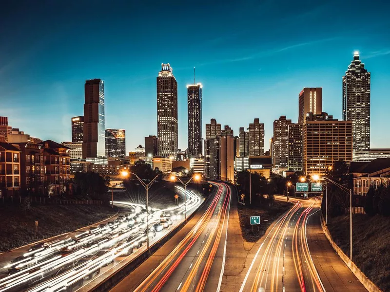 Atlanta skyline at dusk