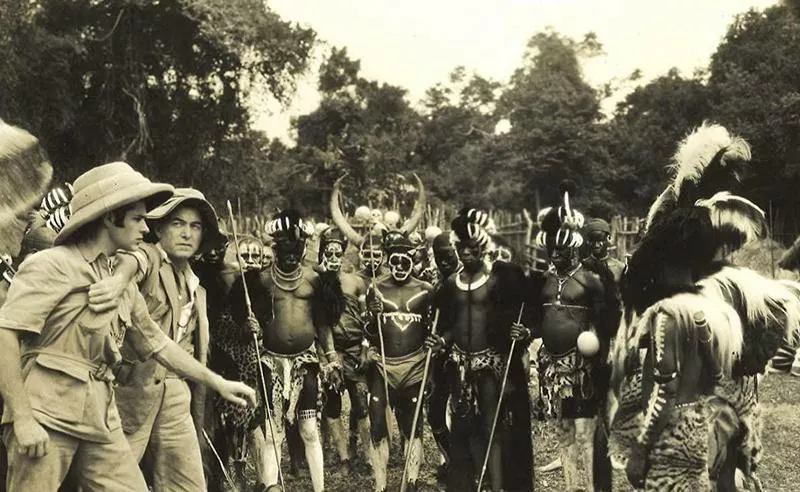 Harry Carey, Duncan Renaldo and Riano Tindama in “Trader Horn”