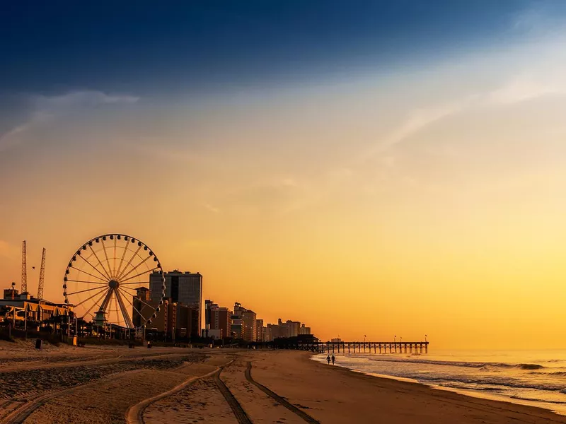 Landscape Photo Romantic SunriseSunset at Beach Resort