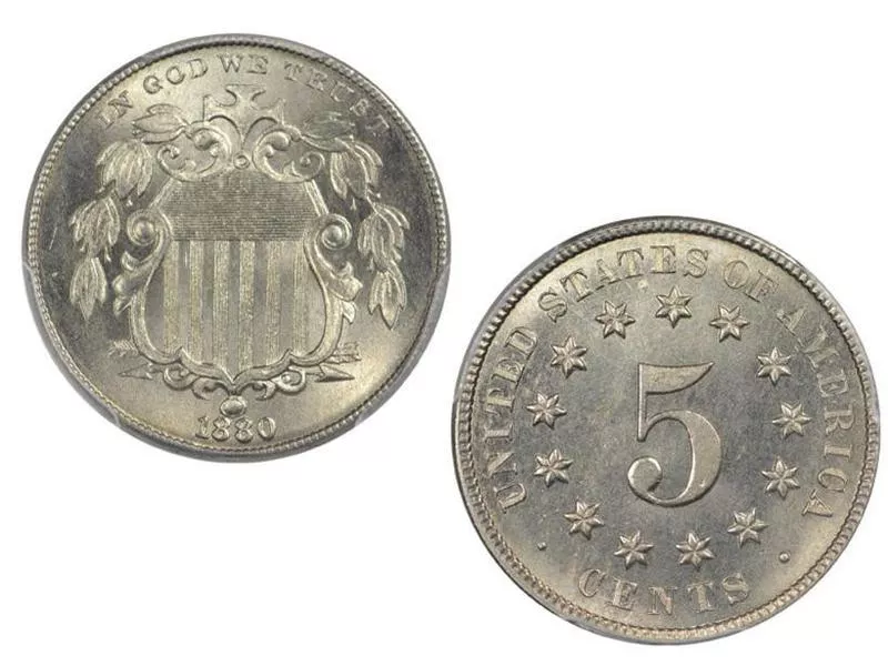 1880 Shield Nickel