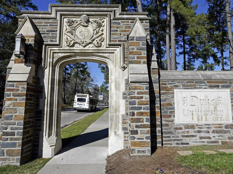 An entrance to the main Duke University campus