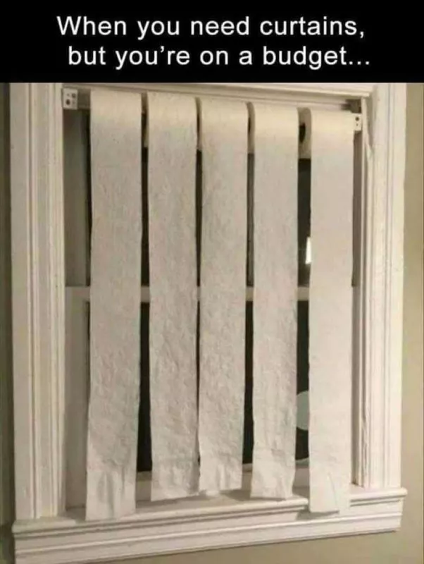 Toilet paper curtains