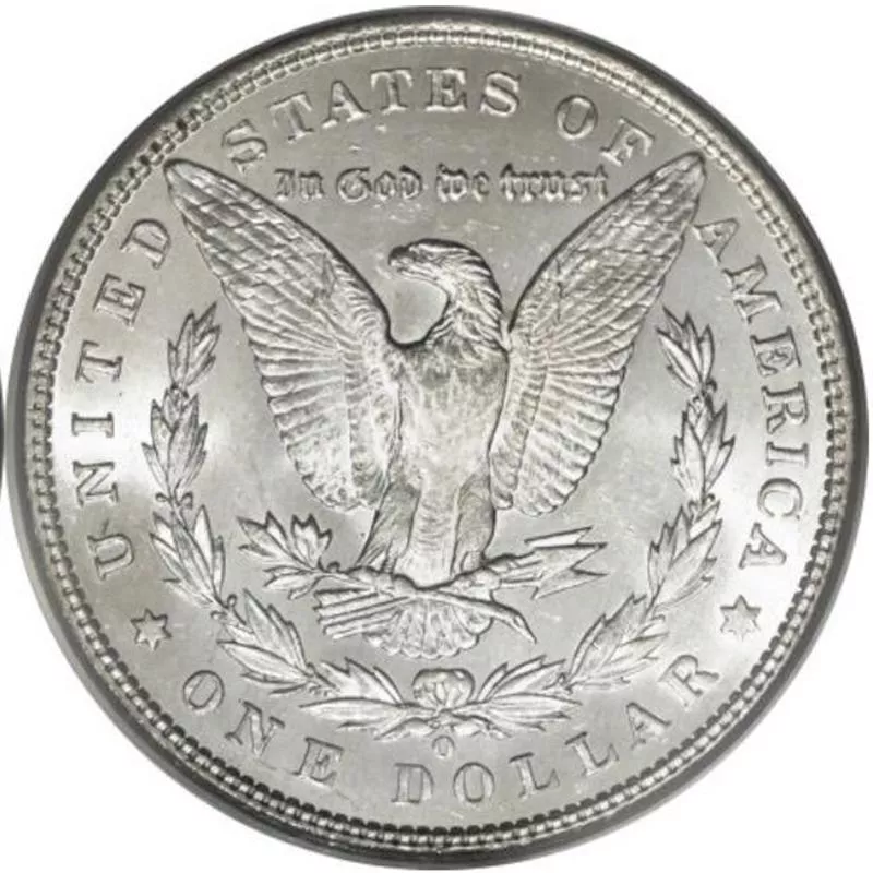 1893-O Morgan Silver Dollar back