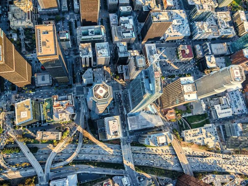 Above Downtown Los Angeles