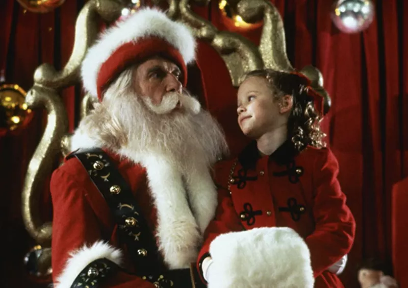 Kid on Santa's lap