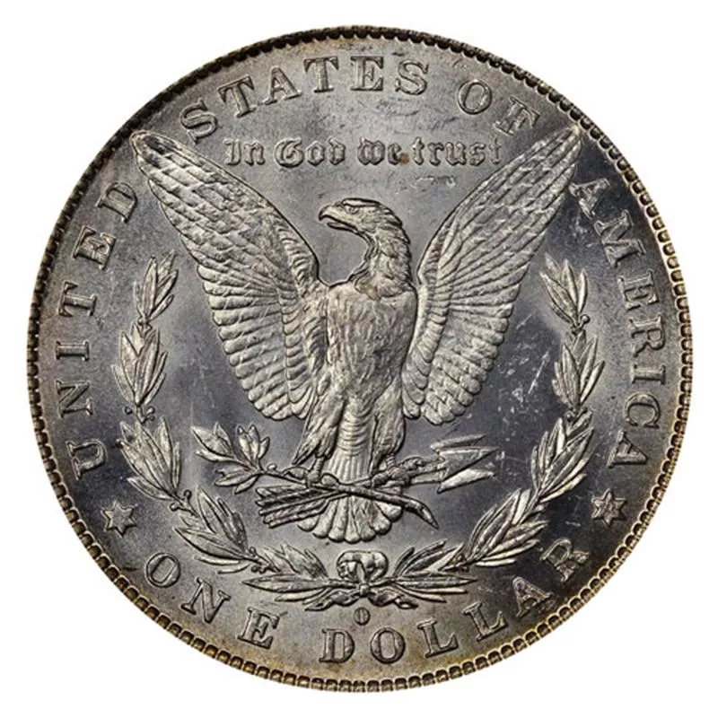 1878 “O Over S” Morgan Silver Dollar back