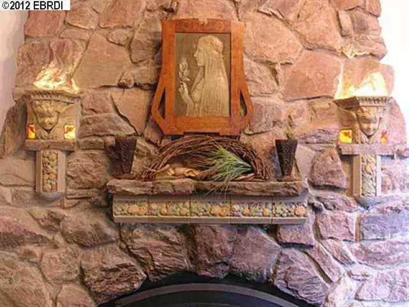 1970s fireplace