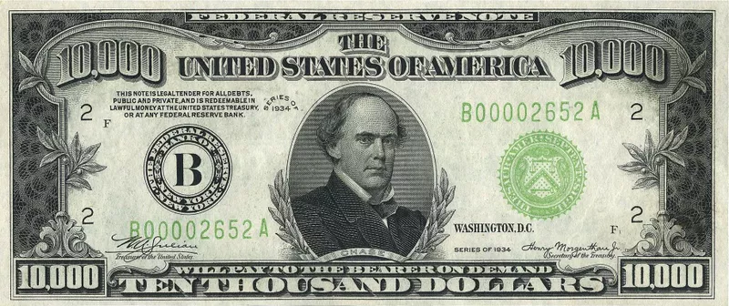 US $10,000 Bill