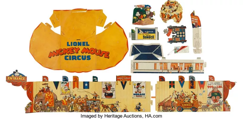 Lionel Pre-War Mickey Mouse Circus Train Set