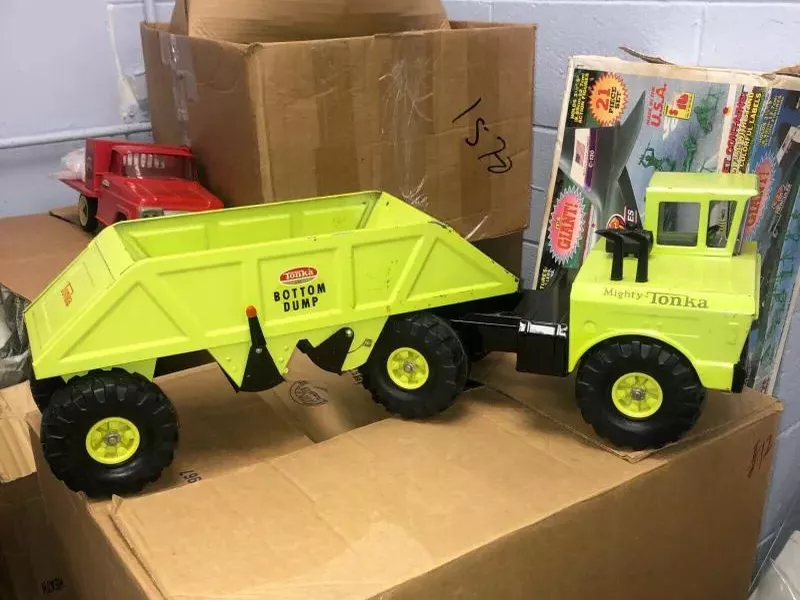 Vintage Mighty Tonka Euclid Green Dump Truck