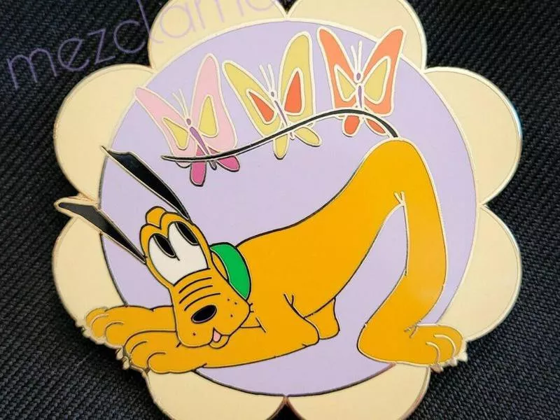 Pluto With Butterflies Rare Disney Pin