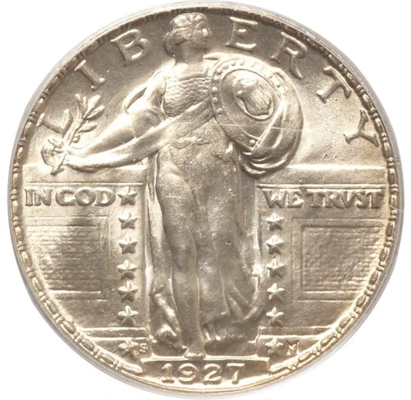 1927-S Full Head Standing Liberty Quarter