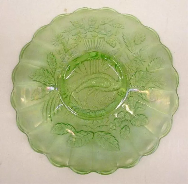 green peacock bowl