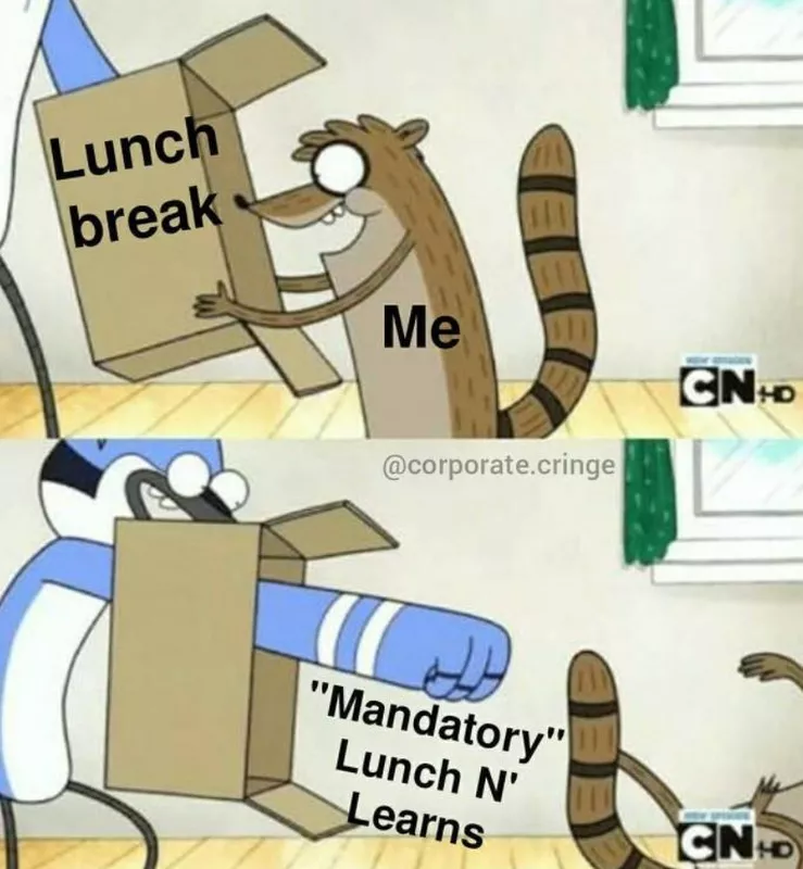 Lunch and learn meme