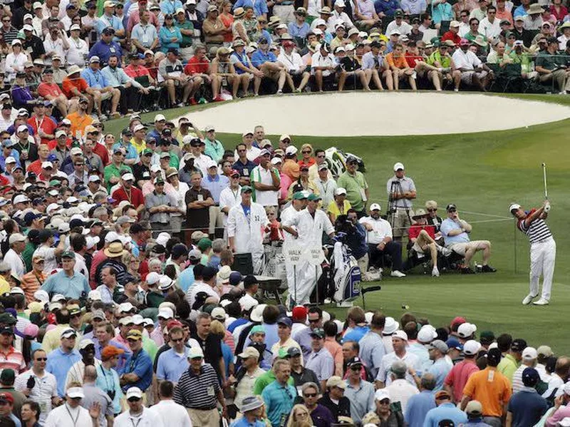 Luke Donald tees off at the third hole