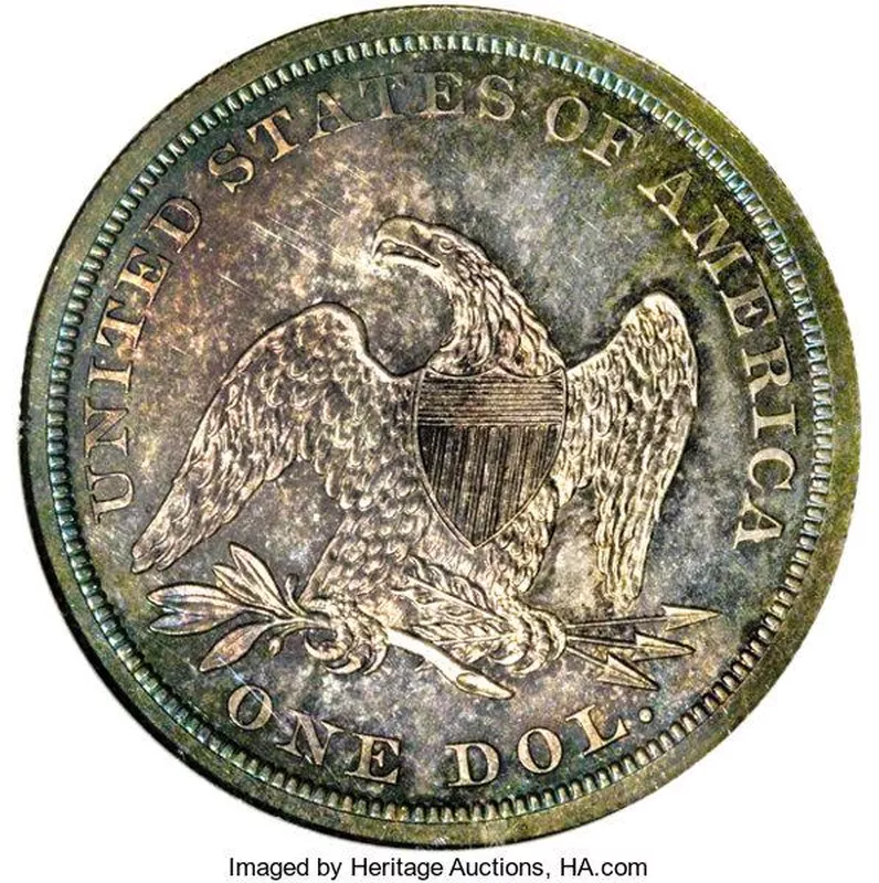 Back of 1845 Seated Liberty