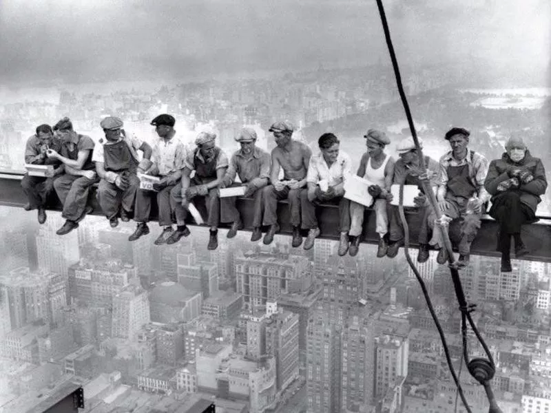 Bernie Sanders at World Trade Center Construction