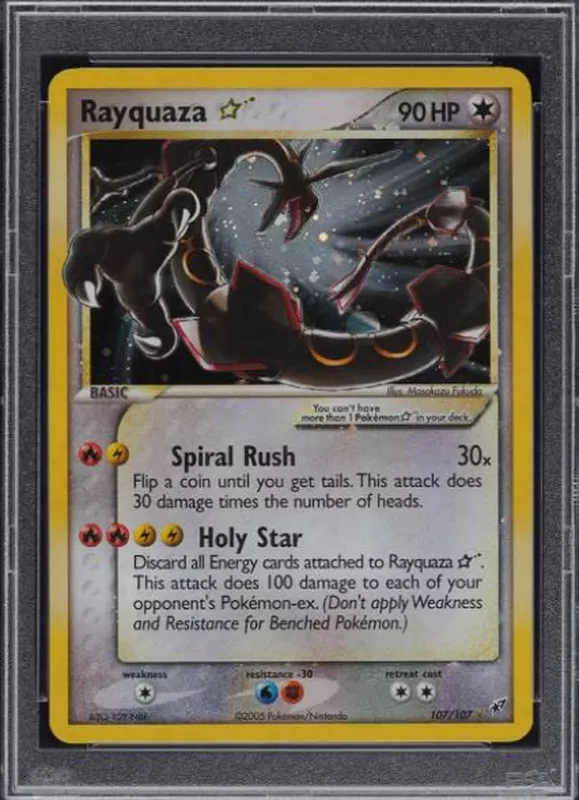 2005 Ex Deoxys Rayquaza Gold Star Holo pokemon