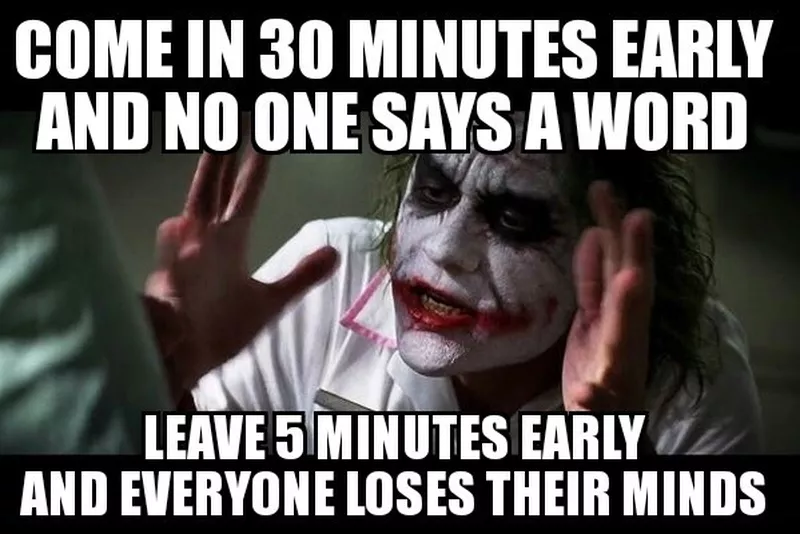 Leave work early meme