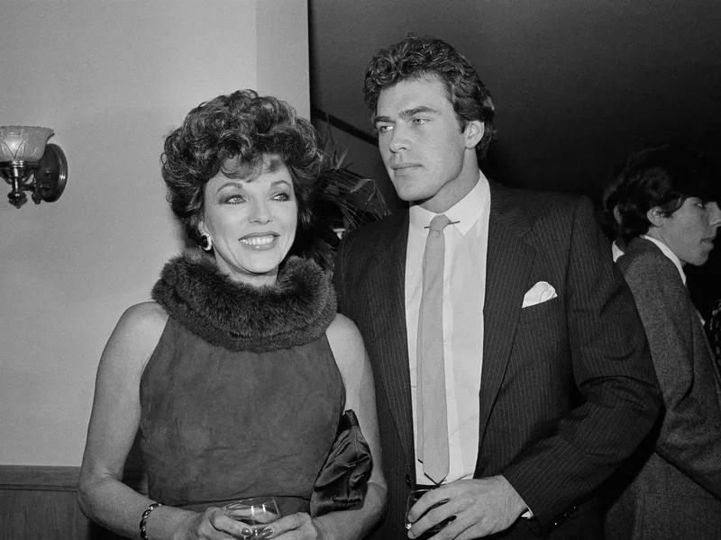 Joan Collins and Jon-Erik Hexum