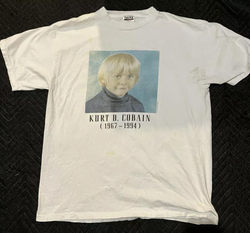 Rare Misprint Vintage '90s Baby Kurt Cobain T-Shirt