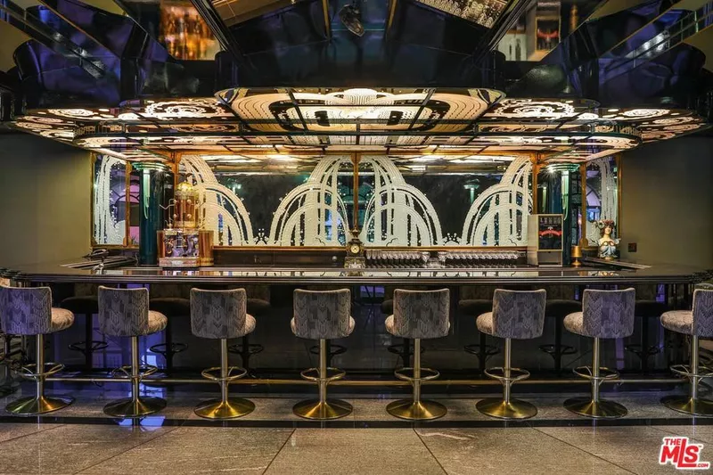 Art deco bar in the Hearst Estate