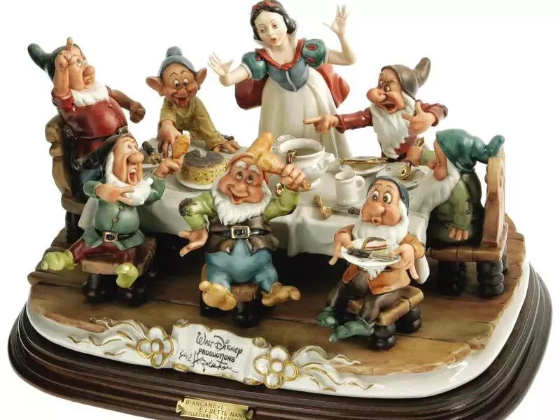 Snow White and the Seven Dwarfs Porcelain Sculpture