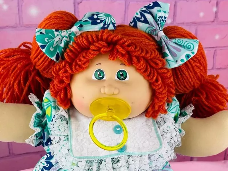 Red haired pig-tailed cpk doll