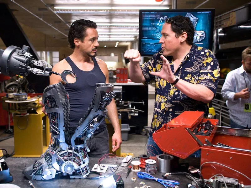 Robert Downey Jr. and Jon Favreau making 