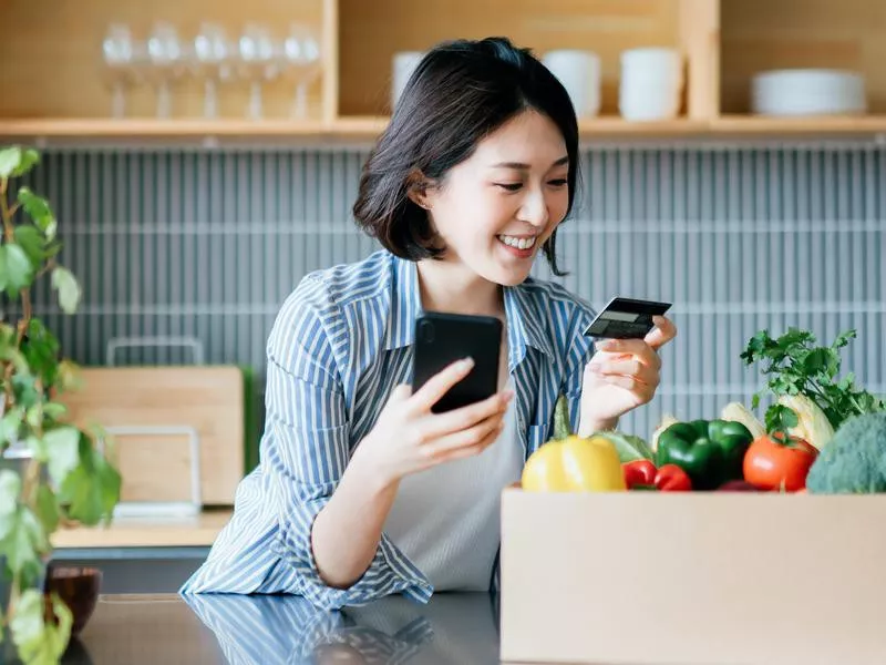 Woman with food