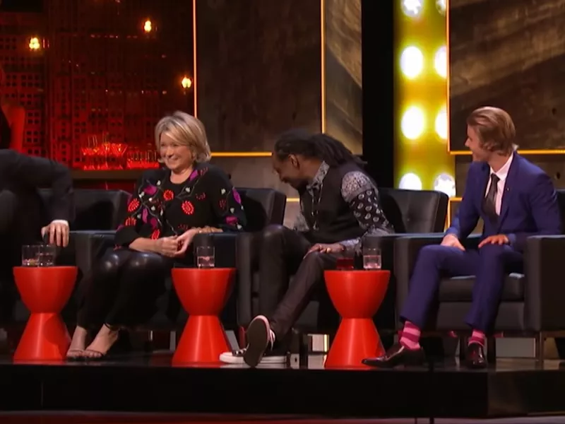 Snoop Dogg and Martha Stewart at Justin Bieber's roast