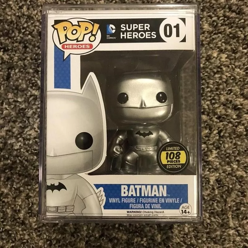 Funko Pop Silver Batman Hot Topic exclusive