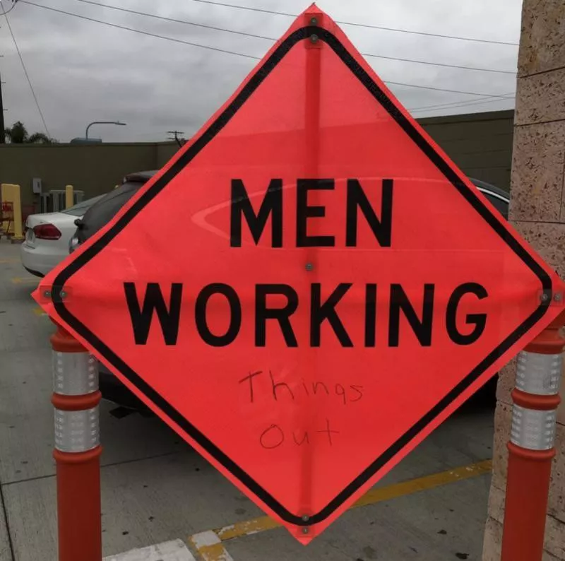 Funny work sign