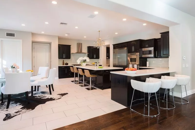 Open floor plan kitchen