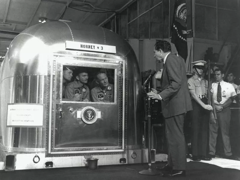 President Richard M. Nixon with Apollo 11 astronauts