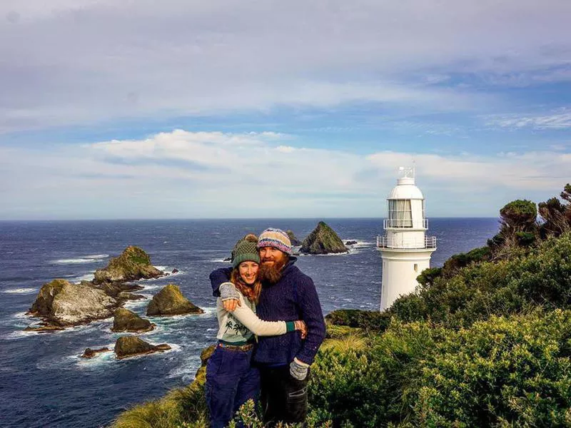 Island caretakers Grant and Hannah