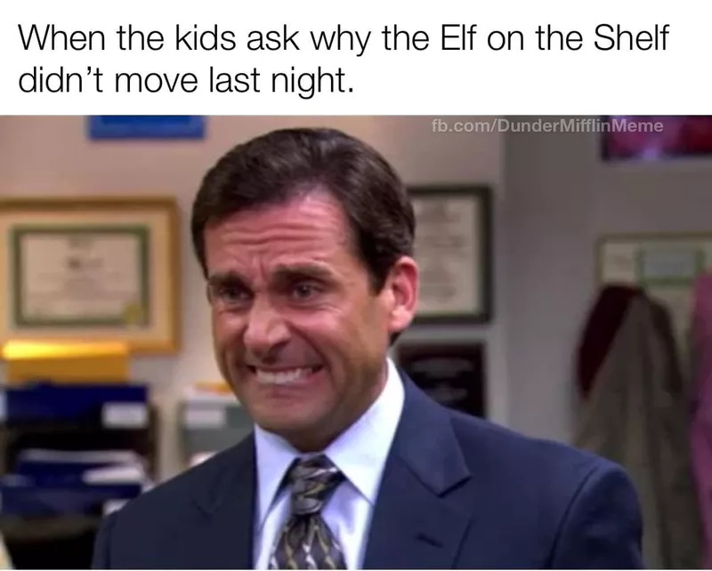 Michael Scott Elf on the Shelf meme