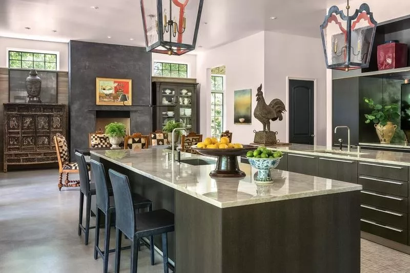 Modern kitchen - Joe Rogan's Austin House