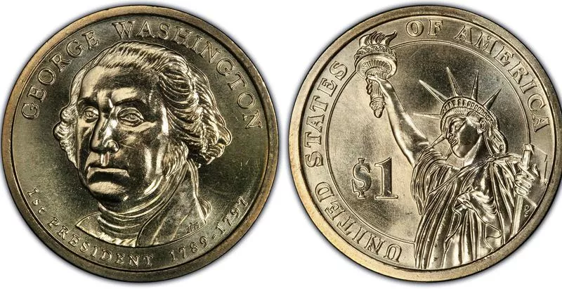 2007 U.S. Missing Edge Lettering Presidential Dollar