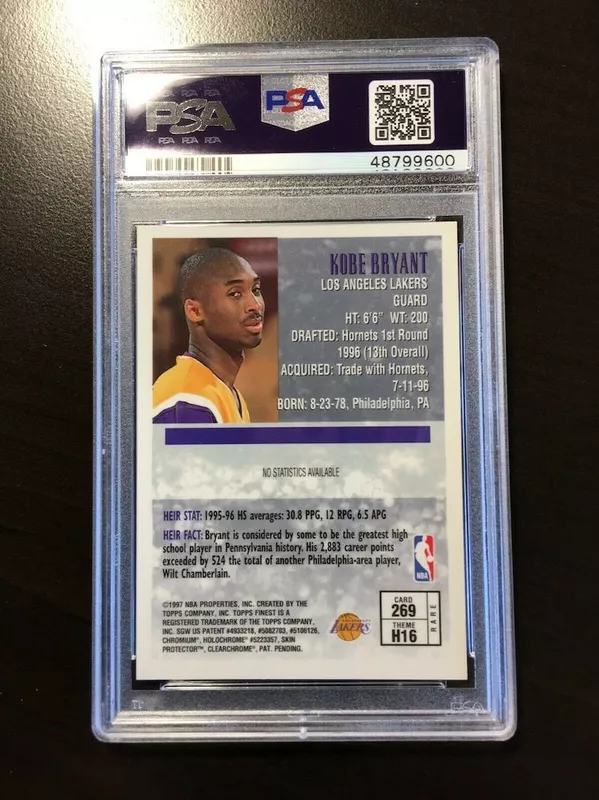 Kobe Bryant Topps Finest Heirs Gold 269